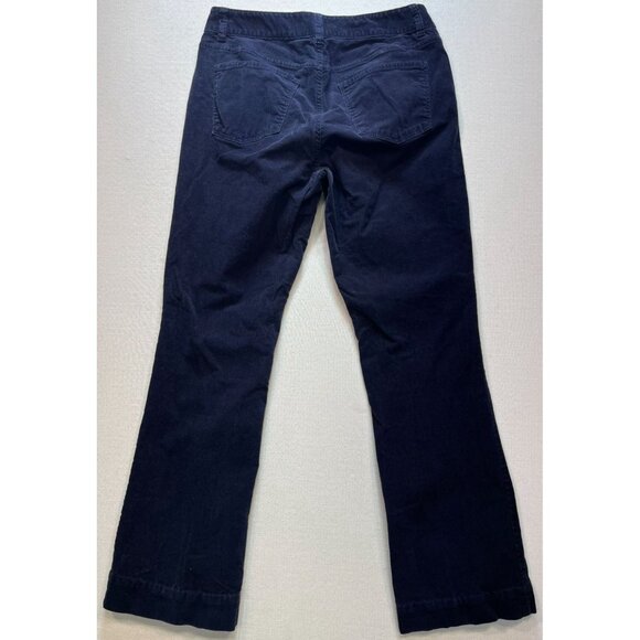 Talbots Women's Straight Leg Corduroy Curvy Jeans Stretch Size 8 Blue Mid Wash - Picture 2 of 12